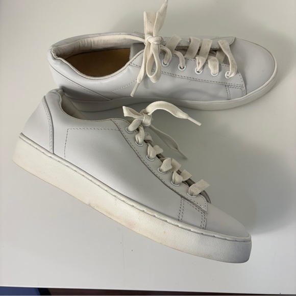 Vionic Syra White Leather Women's Sneakers Lace Up Comfort Travel Shoes - Picture 5 of 9